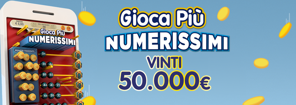 Vincita Gioca Più Numerissimi online da 50.000€